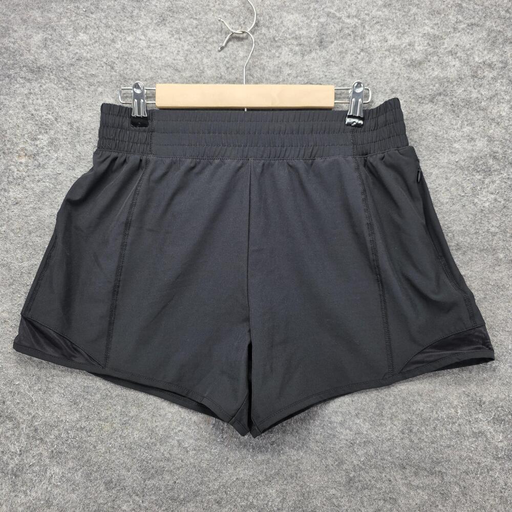 Spyder Shorts Mens L Black Athletic 4 Inseam Pockets Elastic Waist Quick Dry